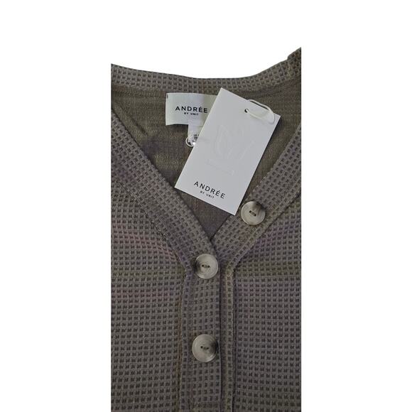 Andree by Unit Soft Gray Knit Top – 3/4 Sleeve – S - Picture 5 of 5